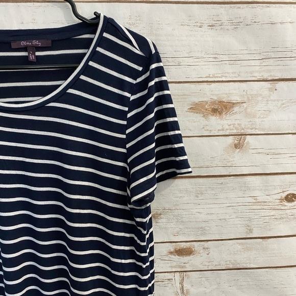 Olivia Sky Dark Navy & White Short Sleeve Tee - Picture 2 of 4